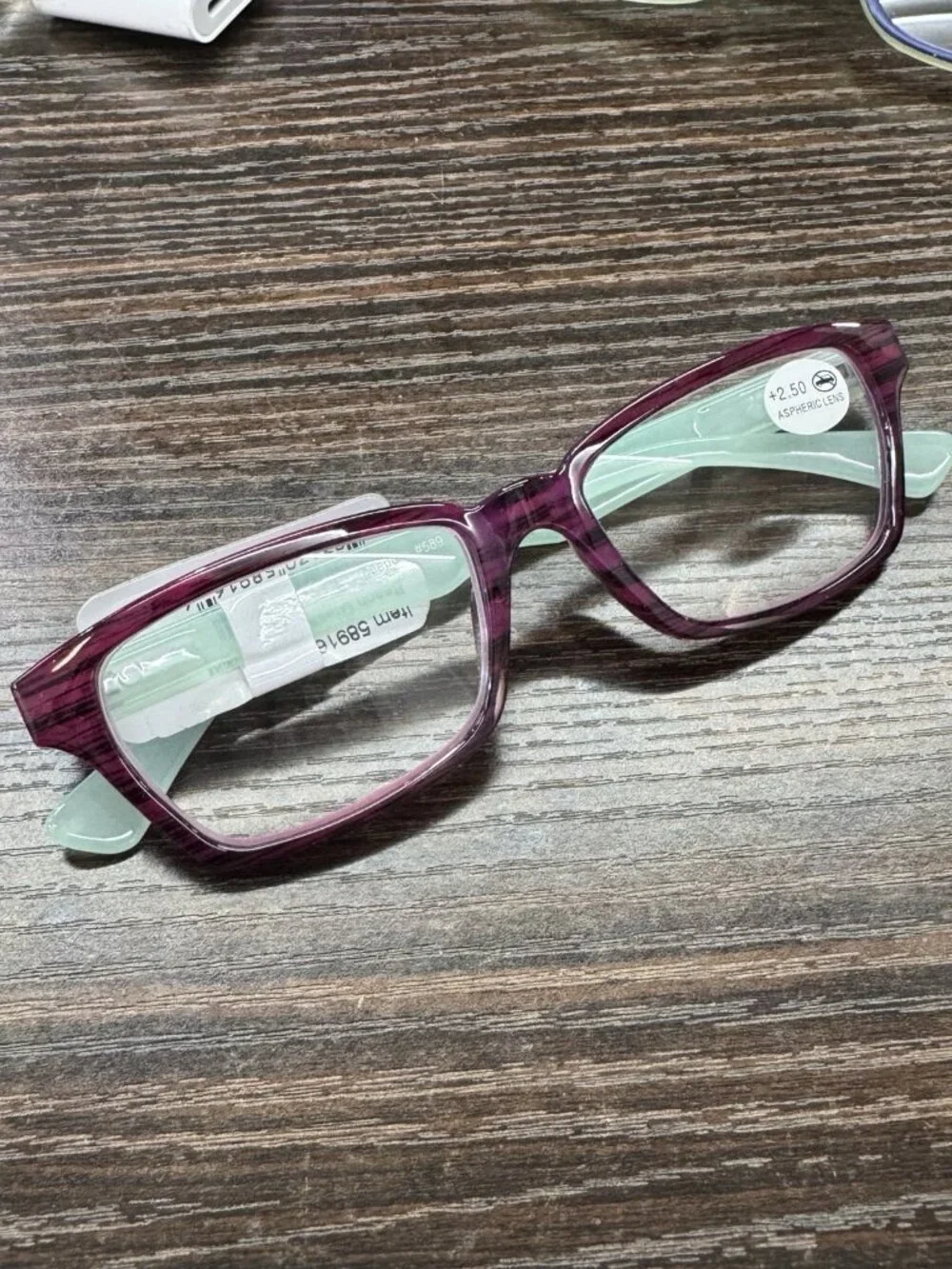 Peepers Reading Glasses Beach Glass Fuchsia Mint + 2.50